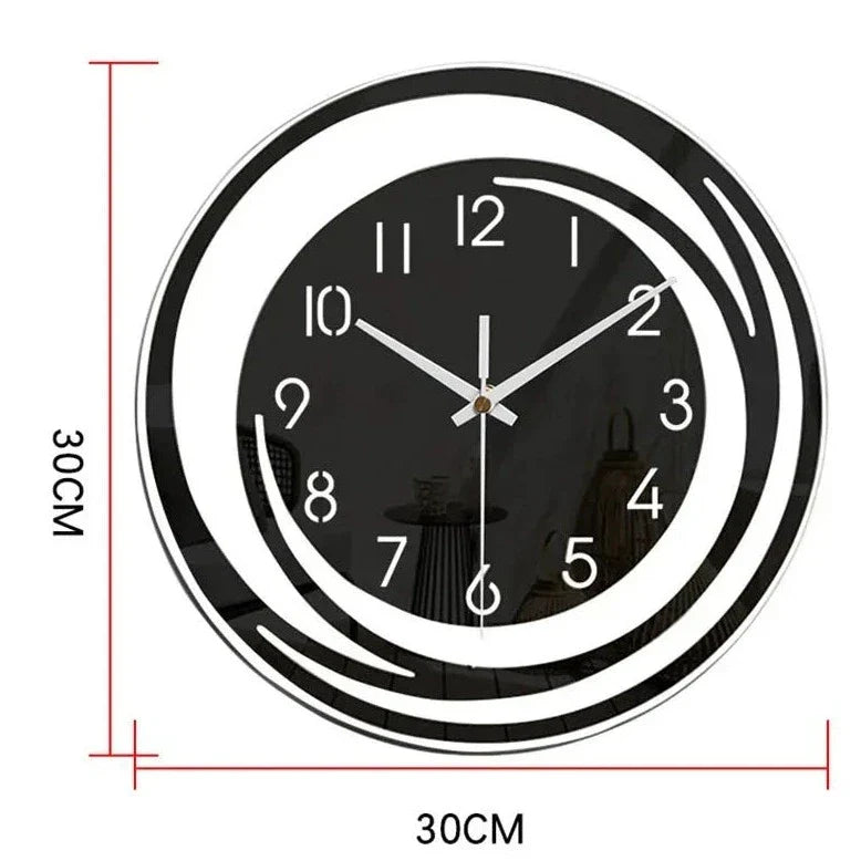 Skanto | Moderne Wanduhr aus schwarzem Acryl - ScandiTime