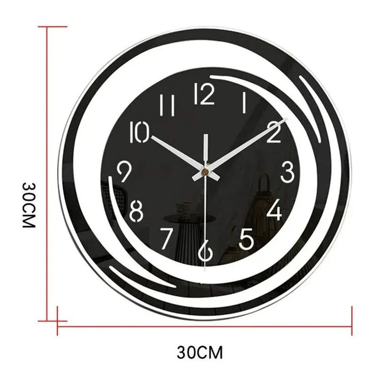 Skanto | Moderne Wanduhr aus schwarzem Acryl - ScandiTime