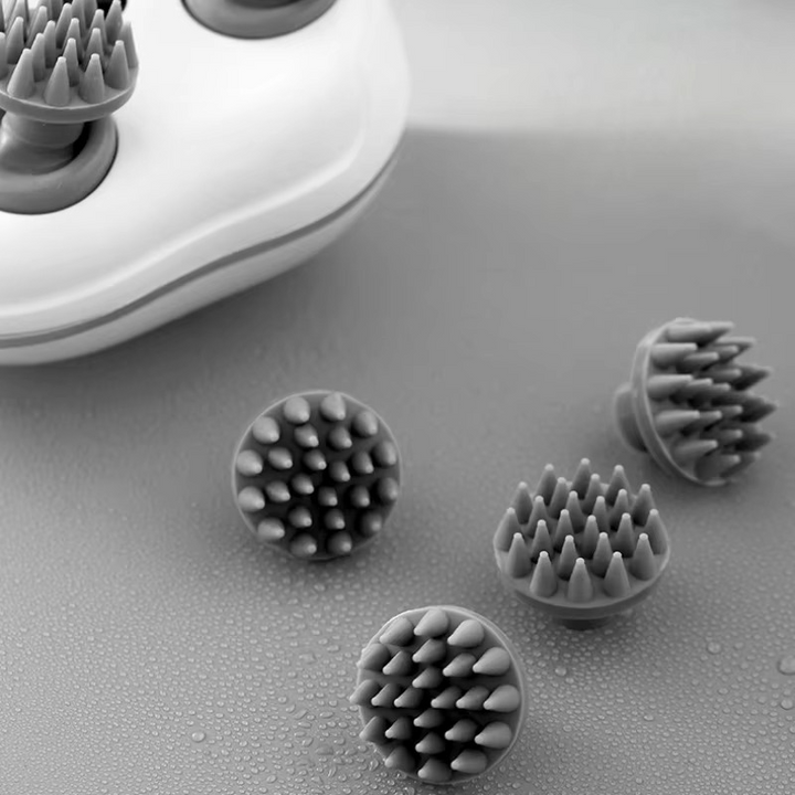 Skanto | Elektrisches Kopfhaut- und Körpermassagegerät mit Rotlichttherapie zur Linderung von Stress und Muskelverspannungen