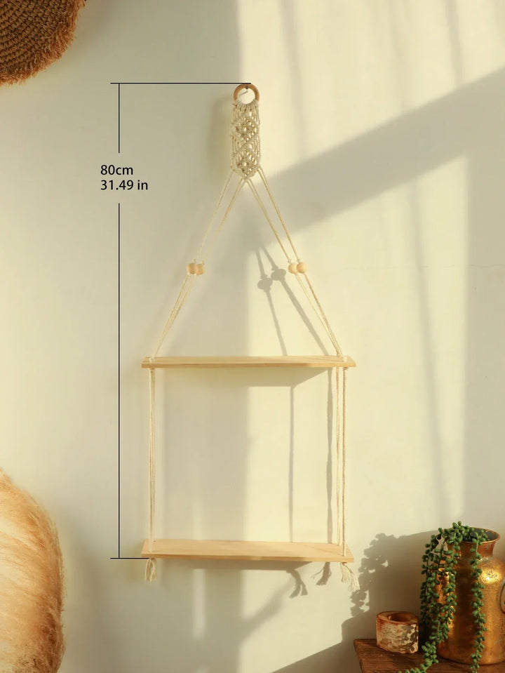 Skanto | Wandregal – Holz – Hängeregale – Boho-Wohndekor – Raumdekoration
