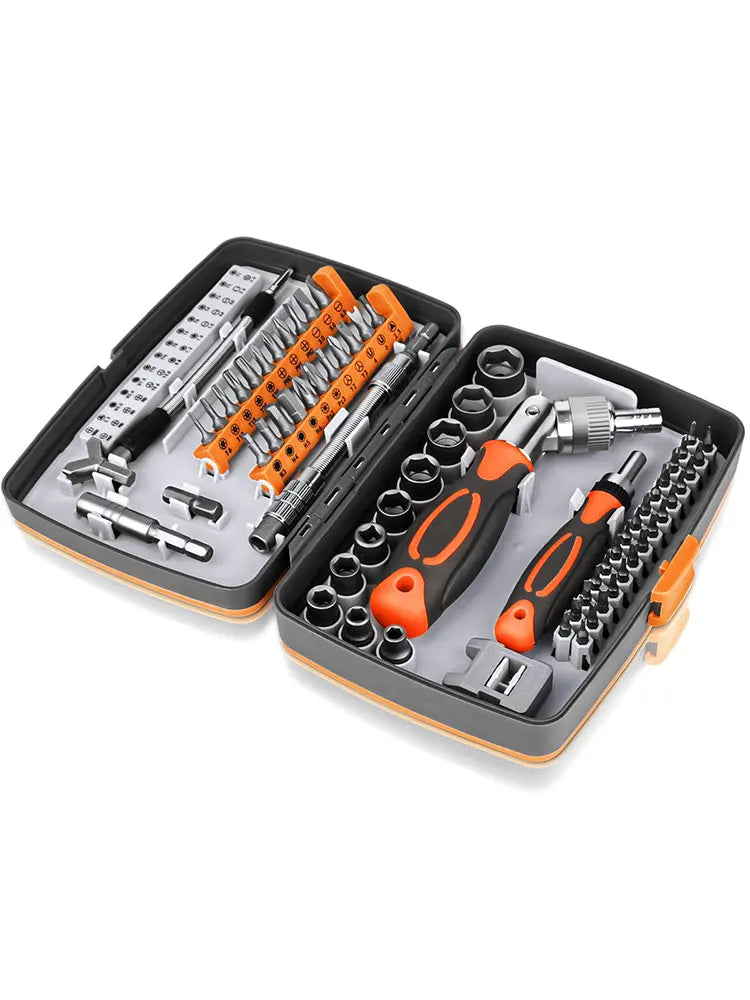 Skanto | 68-in-1 Schraubendreher-Set mit magnetischen Bits & Verlängerungsstange – FortiDrive