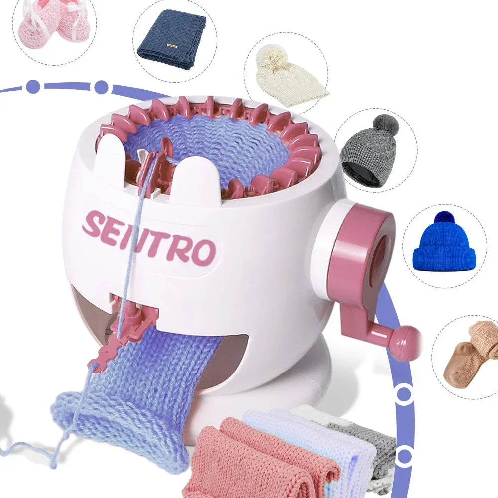 Skanto | Strickolino Strickmaschine | 22 Nadeln | Automatisches Rundstrick-Set für Anfänger & Erwachsene | Schneller Stricker mit Zubehör