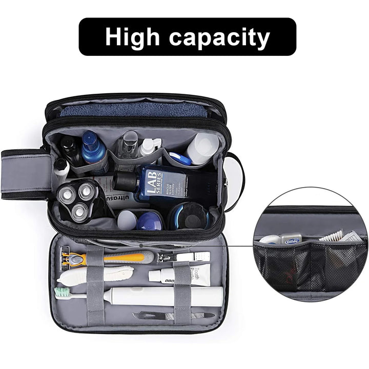 Skanto | Gentrax Kulturbeutel Herren | Wasserabweisend & Groß | Robuster Reise-Organizer mit Nassfach | Dopp Kit für Rasur & Pflege