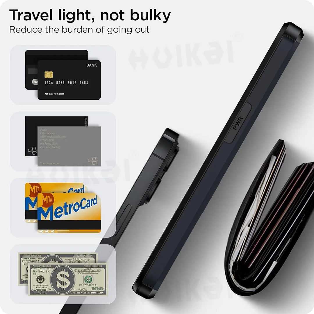 Skanto | LuxShield iPhone Hülle mit Kartenfach | Schlankes Design | Kartenaufbewahrung | Schutz und Stil