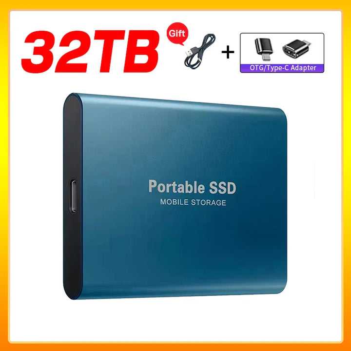 Skanto | Hochgeschwindigkeits-Externe Solid State Drive 1TB Tragbare Externe Festplatte SSD 2TB Externe SSD Festplatte für Laptop Mac