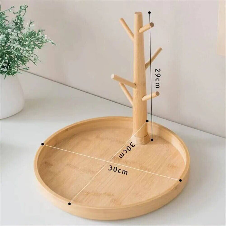 Robuster Tassenhalter aus Holz: Tassenbaum in verschiedenen Formen + Farben