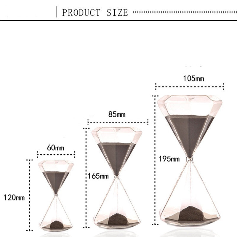 Skanto | 5-60 Minuten Diamant-Sanduhr, Sand-Timer, Sandglas, Kindergeschenk, Timer, Heimdekoration, Erhältlich in mehreren Farboptionen