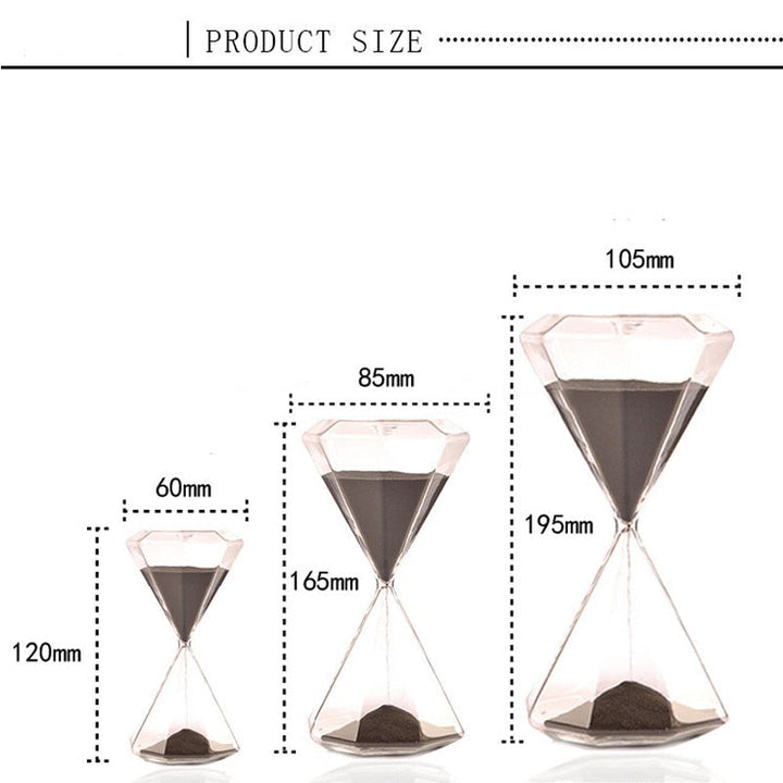 Skanto | 5-60 Minuten Diamant-Sanduhr, Sand-Timer, Sandglas, Kindergeschenk, Timer, Heimdekoration, Erhältlich in mehreren Farboptionen