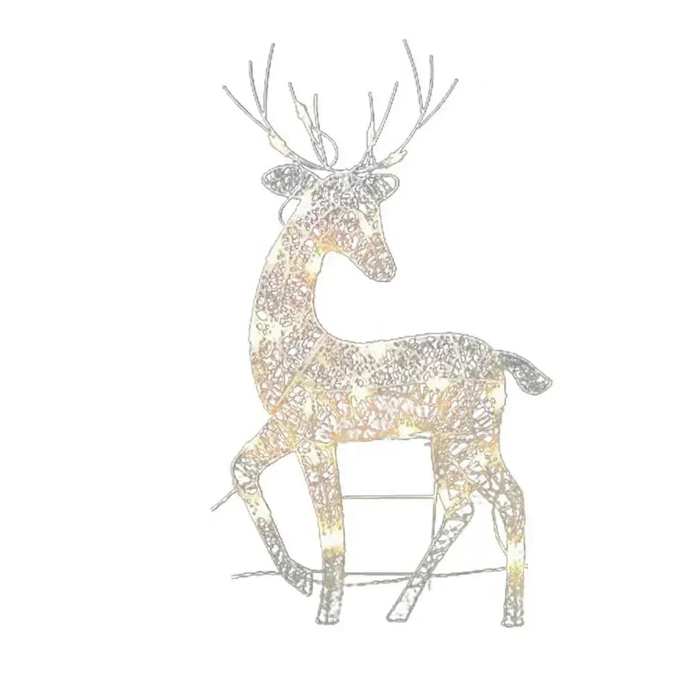 Skanto | Weihnachtsbeleuchtung Rentier Dekoration – Metall-Silhouette für Outdoor & Indoor