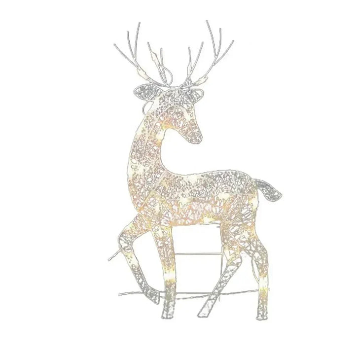 Skanto | Weihnachtsbeleuchtung Rentier Dekoration – Metall-Silhouette für Outdoor & Indoor
