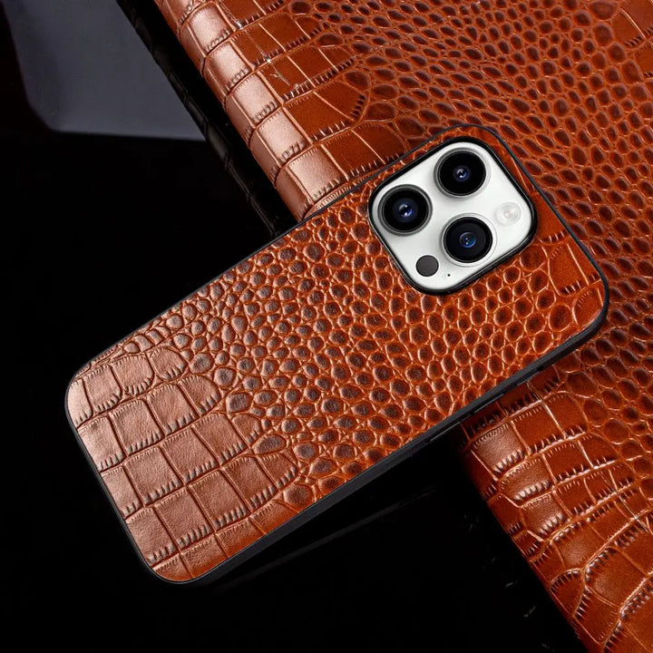 Skanto | Cosmo iPhone-Hülle aus echtem Leder