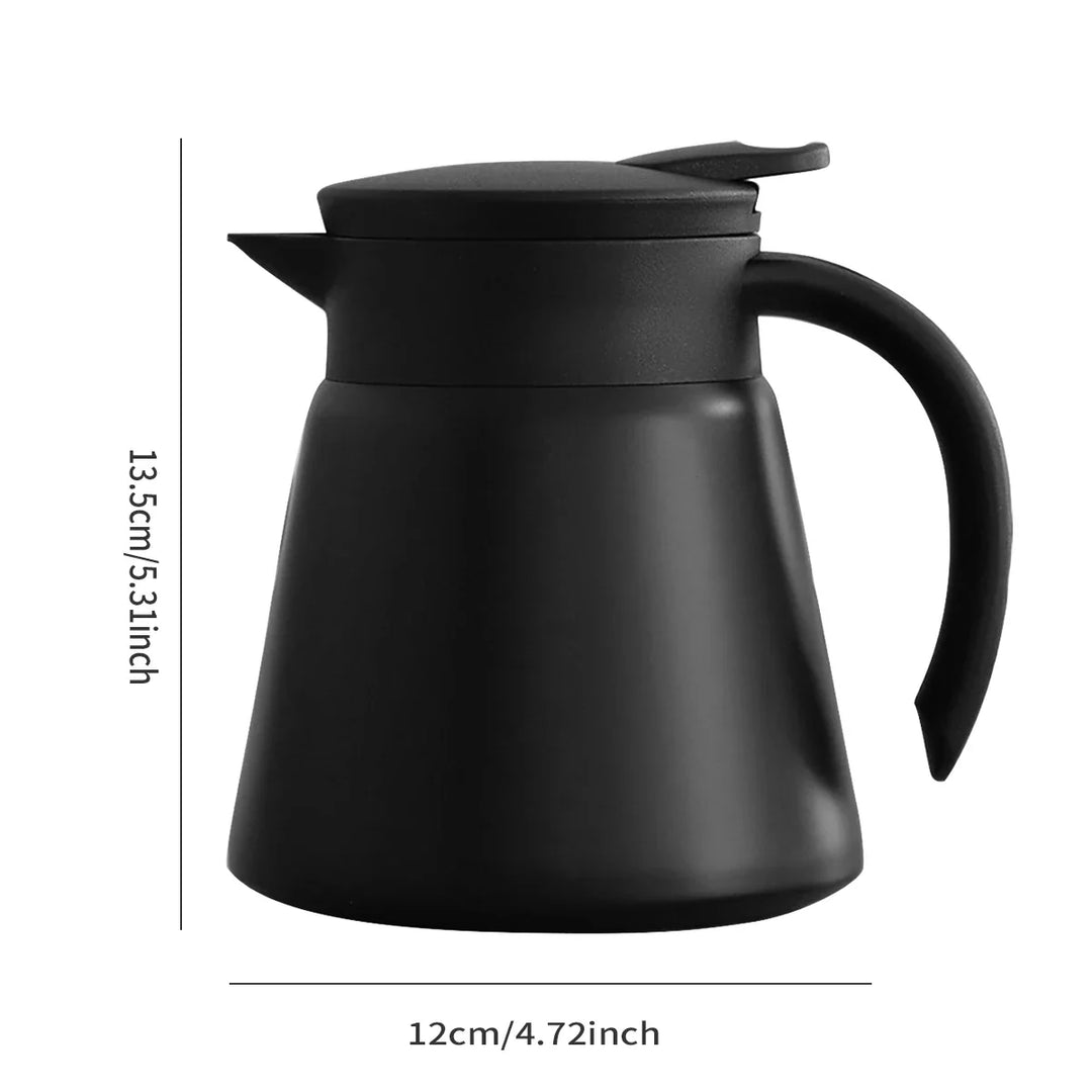 Skanto | ThermoBrew Isolierkanne | Edelstahl 304 | Doppelwandig & Vakuumisoliert | 6h Heiß / 12h Kalt | 0,5 L