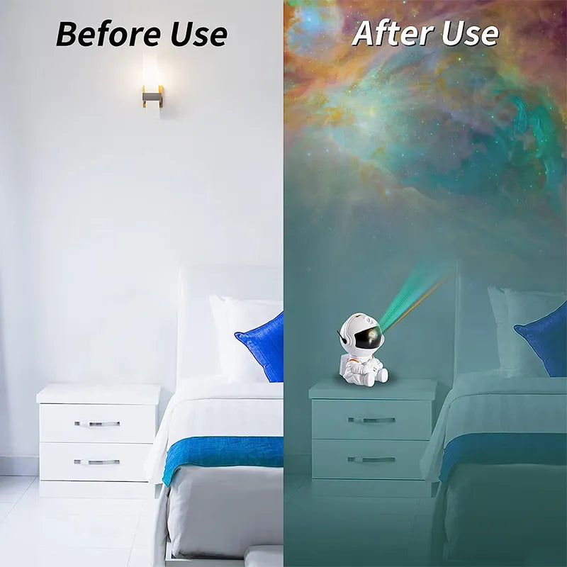 Skanto | Astronaut LED-Projektor, Galaxie, Sterne, Himmel