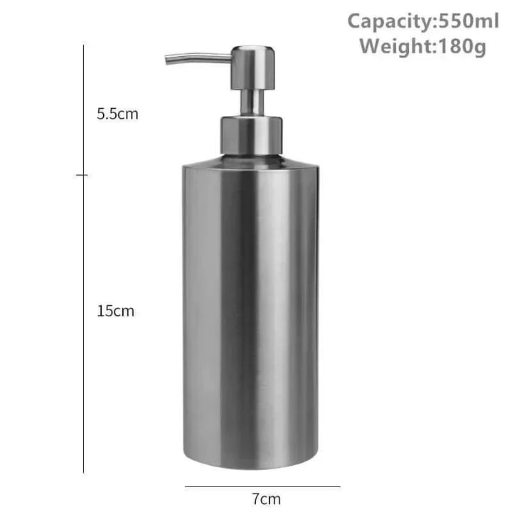 Skanto | Eleganter Edelstahl-Handpumpen-Seifenspender 250ml/350ml/550ml