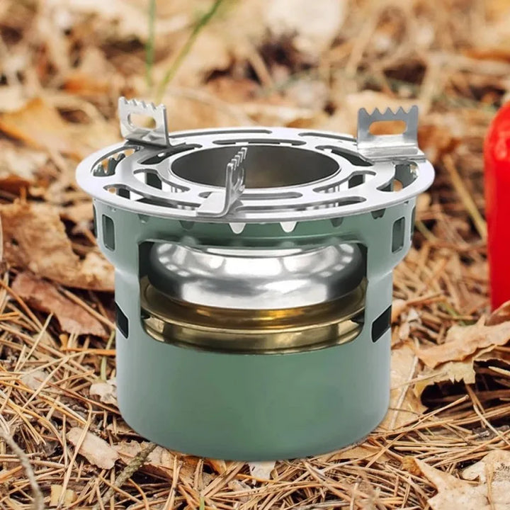 Skanto | Flamvino Spirituskocher Outdoor Tragbar | Mini Campingkocher für Wandern & Trekking | Kompakter Spirituskocher für Outdoor-Kochen & Survival