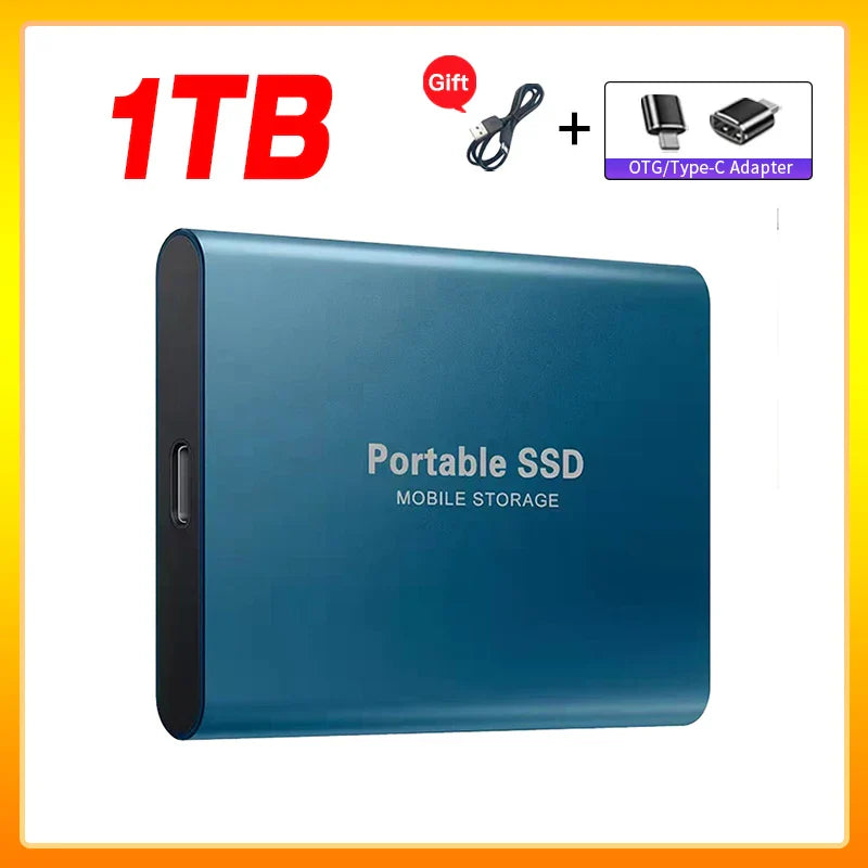 Skanto | Hochgeschwindigkeits-Externe Solid State Drive 1TB Tragbare Externe Festplatte SSD 2TB Externe SSD Festplatte für Laptop Mac