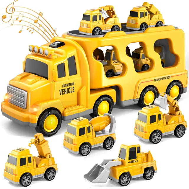 Skanto | Doppelstock-Spielzeug-LKW mit Mini-Autos und Musik