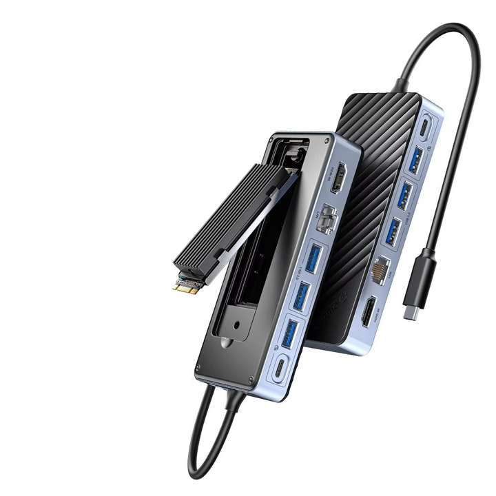 Skanto | Ultimative USB-C Laptop-Dockingstation mit integriertem SSD-Gehäuse