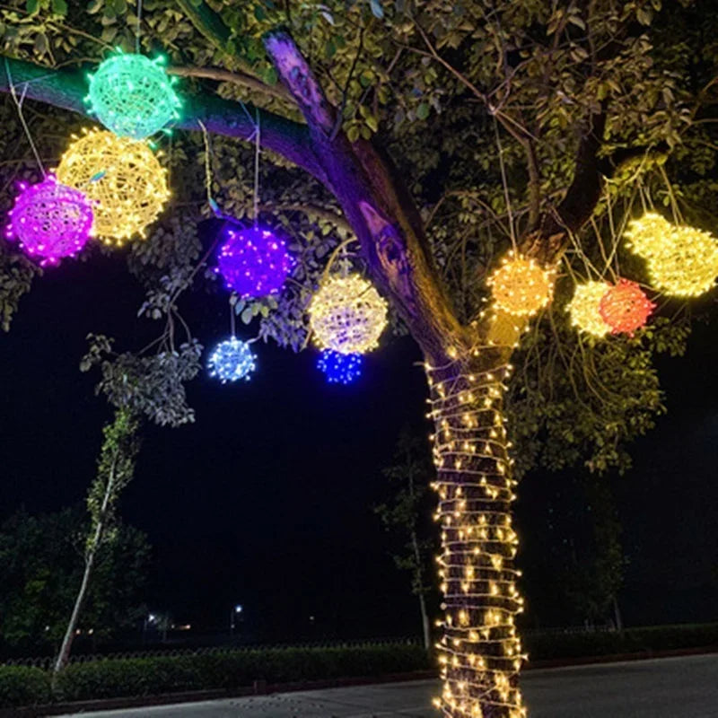 Skanto | Sphere - Rattan Lichterkette