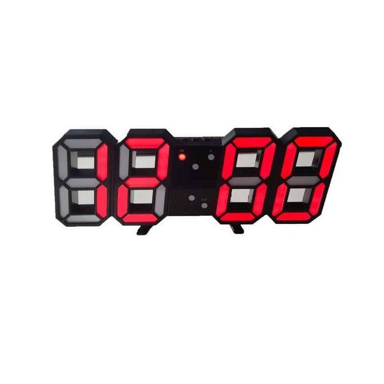 Skanto 3D LED Wanduhr | Moderne Digitaluhr | Dimmbares LED Licht | Stilvolle Wanddekoration