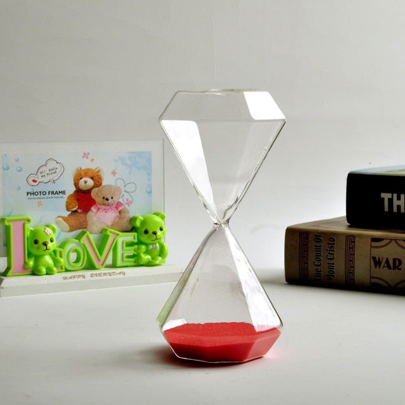 Skanto | 5-60 Minuten Diamant-Sanduhr, Sand-Timer, Sandglas, Kindergeschenk, Timer, Heimdekoration, Erhältlich in mehreren Farboptionen