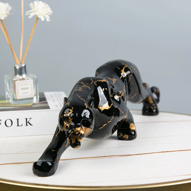 Skanto | Elegante Jaguar-Steinskulptur