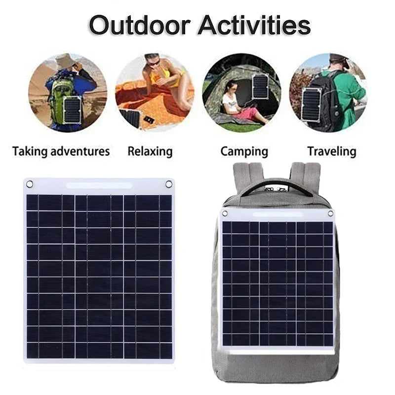 Skanto | Skanto SOLVION Tragbares Solarladegerät 100W | 5V | Dual USB | Wasserdicht | Outdoor & Camping