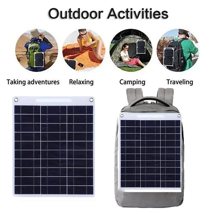 Skanto | Skanto SOLVION Tragbares Solarladegerät 100W | 5V | Dual USB | Wasserdicht | Outdoor & Camping