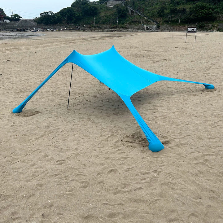 Skanto | Solaviva Strandzelt mit UV-Schutz UPF50+ | Windresistent & Wasserdicht | Für 3–4 Personen | 200×200×170 cm