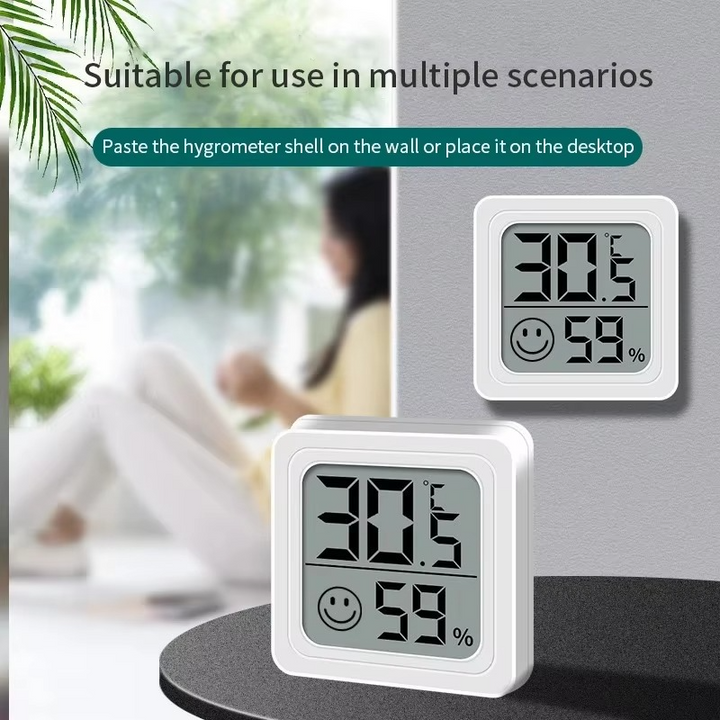 Skanto | Digitales LCD-Thermometer und Hygrometer für den Innenbereich mit Temperatur- und Feuchtigkeitssensor