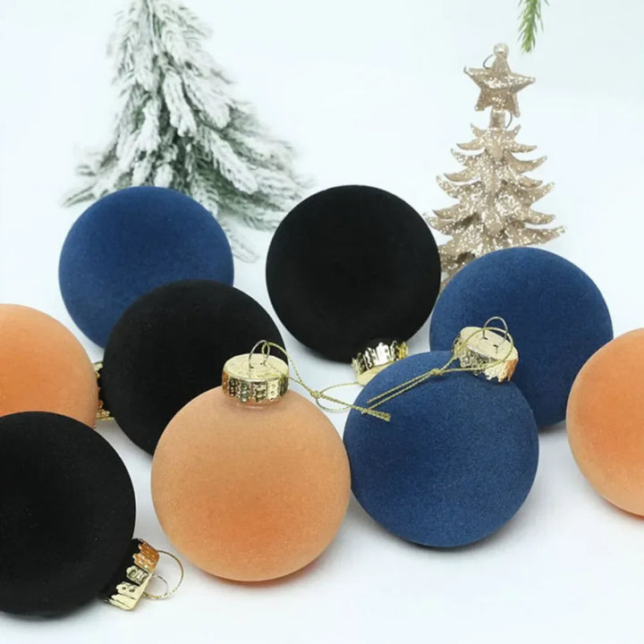 Samt-Weihnachtskugel-Set – Dekorative Kugeln für Baum & Feiertagsdekoration, Eleganter festlicher Akzent 16 Stk. 6cm (2.3 inch)