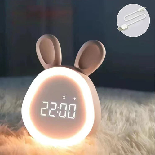 Skanto | WakkerKonijn – Kinderwecker mit LED-Nachtlicht und verspieltem Hasen-Design