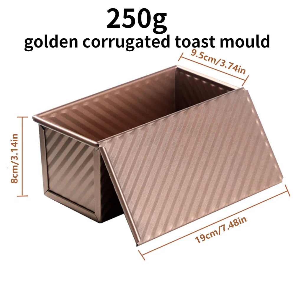 Skanto | Premium Antihaft-Kastenform aus Aluminiumlegierung mit Deckel - Verschiedene Größen (250g/450g/600g/750g/900g/1000g) zum Backen von Brot und Kuchen