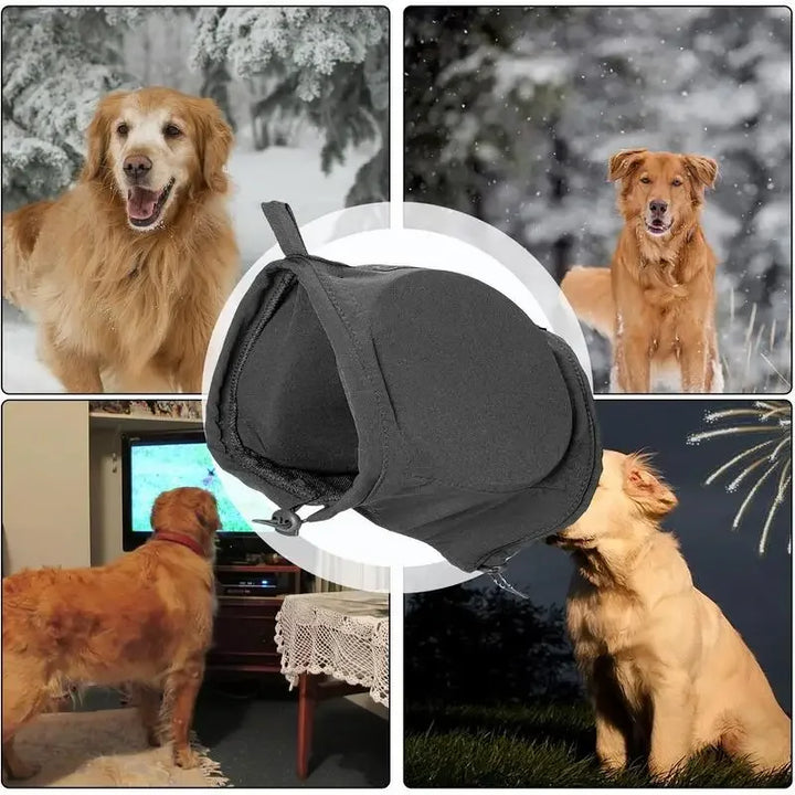 Skanto | Geräuschunterdrückende Hunde-Ohrenschützer | Bequemes, atmungsaktives Polyester zur Linderung von Angst bei Feuerwerk und Gewitter