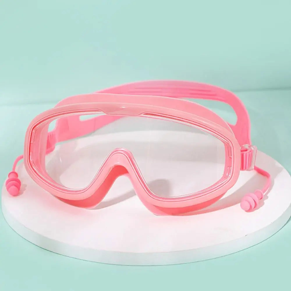 Skanto | Anti-Beschlag Weitsicht-Schwimmbrille mit Ohrstöpseln