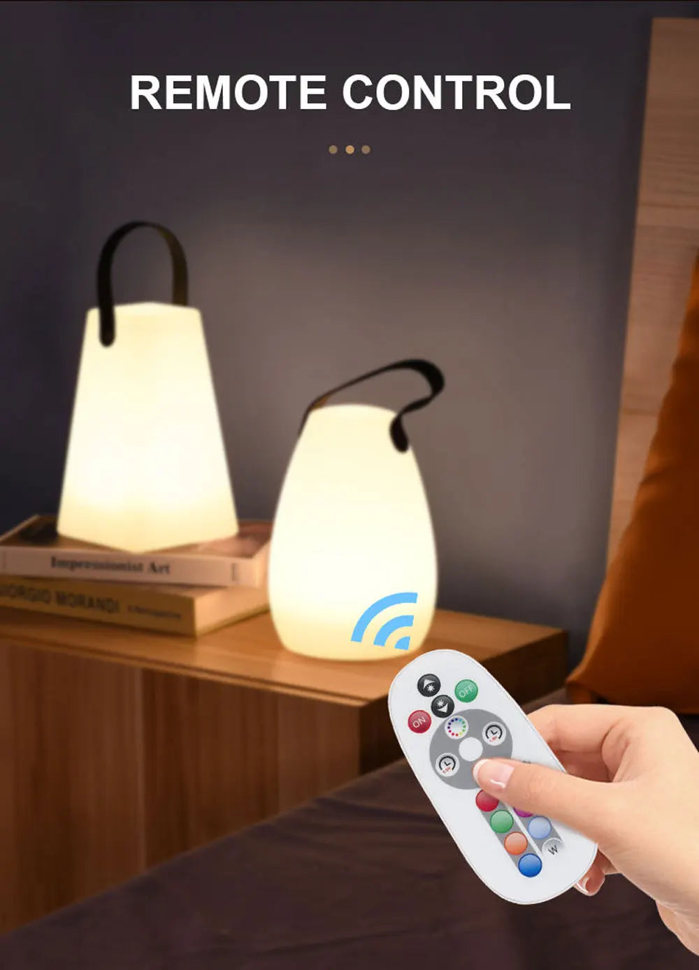 Skanto | Mobile wasserdichte kabellose Lampe | Kabellos, farbwechselnd & ideal für Outdoor-Camping und Wohnambiente