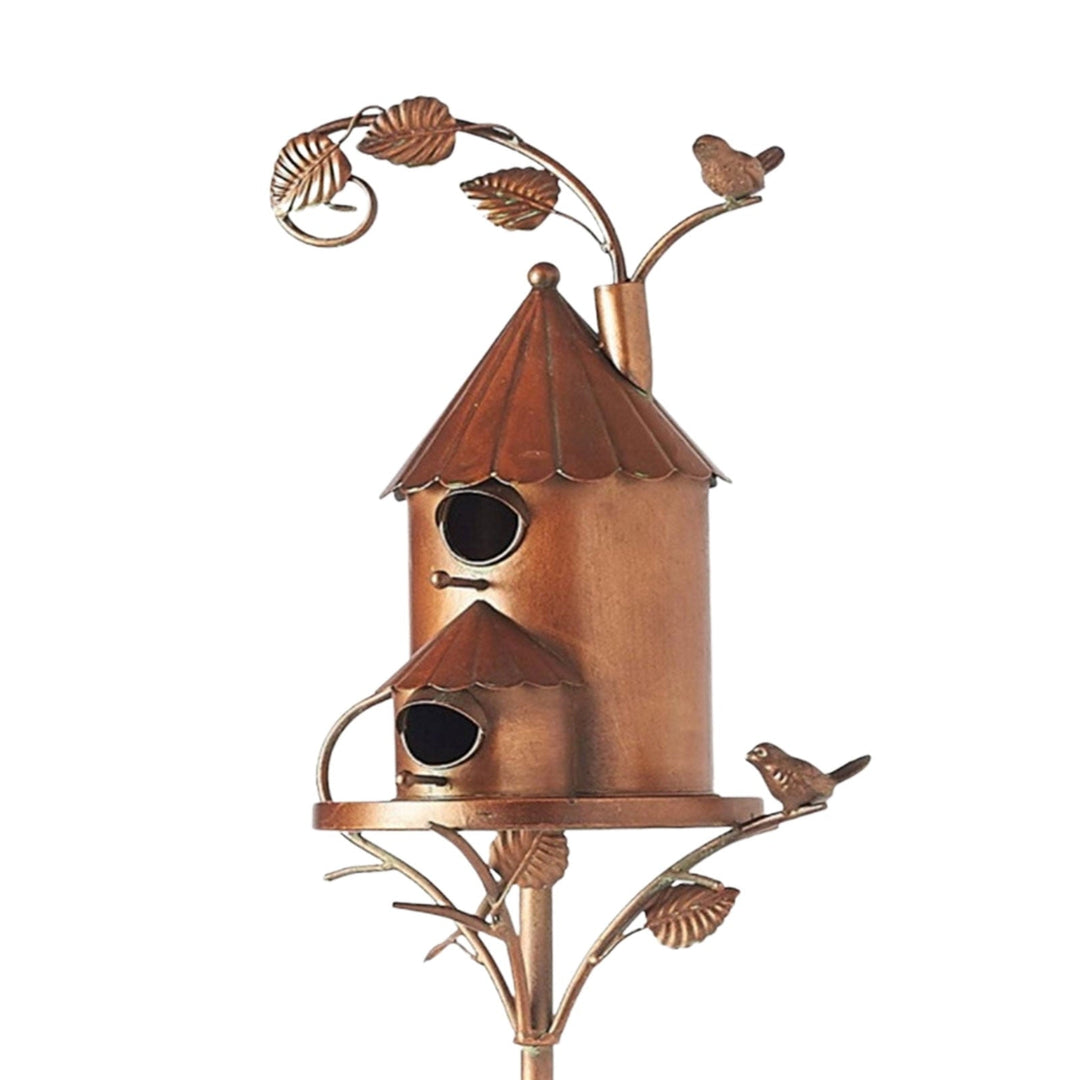 Skanto | Vogelhaus-Gartenstecker aus Metallkunst - Skanto
