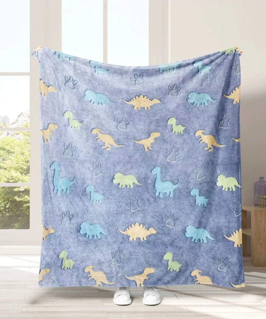 Skanto | StellaLumi | Leuchtende Einhorn-Decke | Gemütlich & Magisch | Leuchtsterne & Herzen | Geschenk für Kinder & Erwachsene