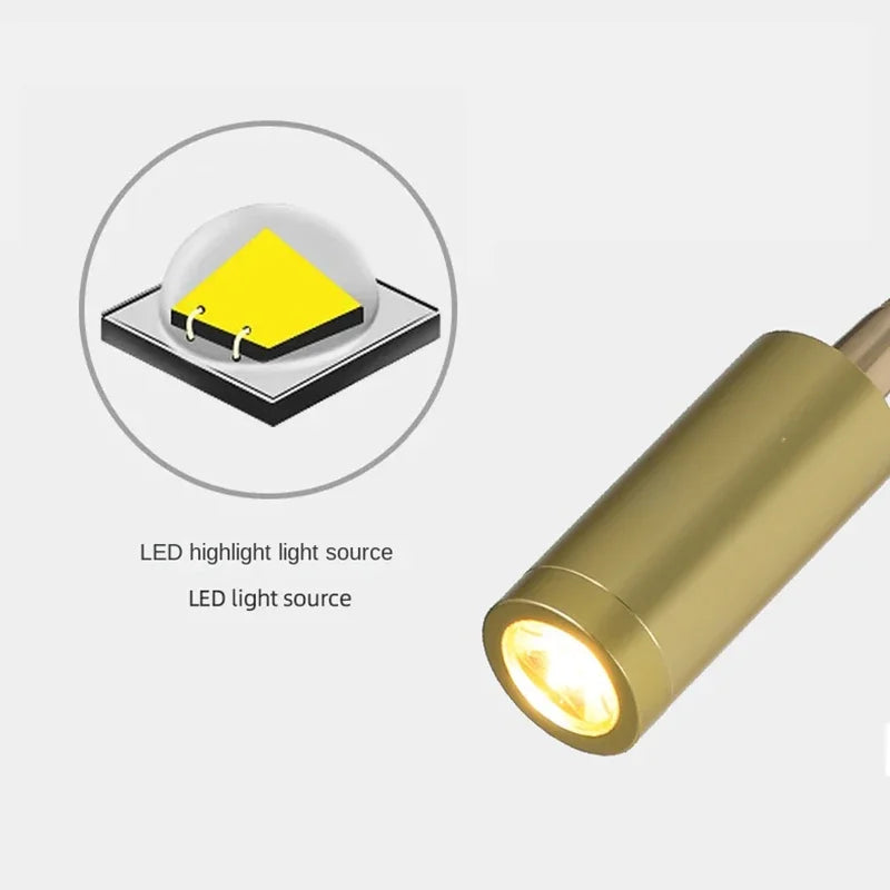 Skanto | Vielseitige LED-Wandleuchte: Modern, flexibel, perfekt für die Bettlektüre