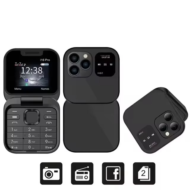 Skanto | Klapphandy mit großem Bildschirm, hoher Lautstärke, Dual-SIM und langer Standby-Zeit