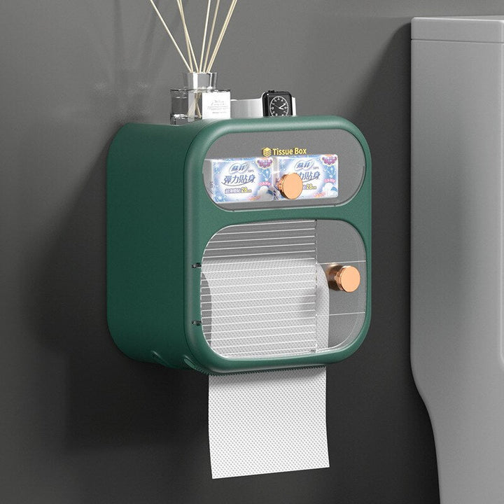 Skanto | MultiBox Wandmontierte Toilettenpapier-Handtuch-Aufbewahrungsbox
