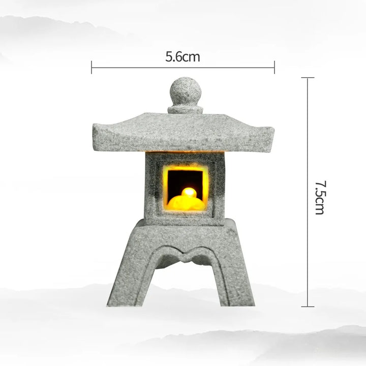 Skanto | Mini Pagoda ZenStone | Sandstein-Dekoration | Für Garten, Bonsai & Zen-Oasen | Handgefertigt