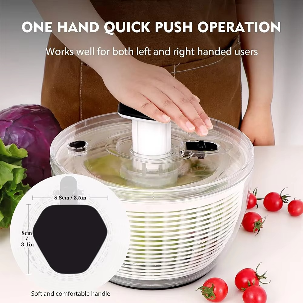 Skanto | 6.3 QT Einhand-Salatschleuder mit Easy Press Trocknungssystem