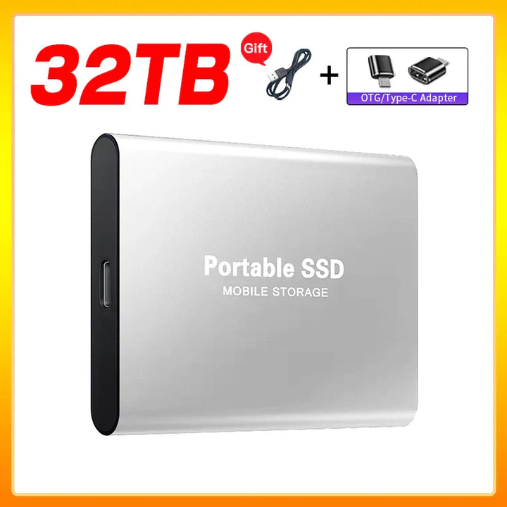 Skanto | Hochgeschwindigkeits-Externe Solid State Drive 1TB Tragbare Externe Festplatte SSD 2TB Externe SSD Festplatte für Laptop Mac