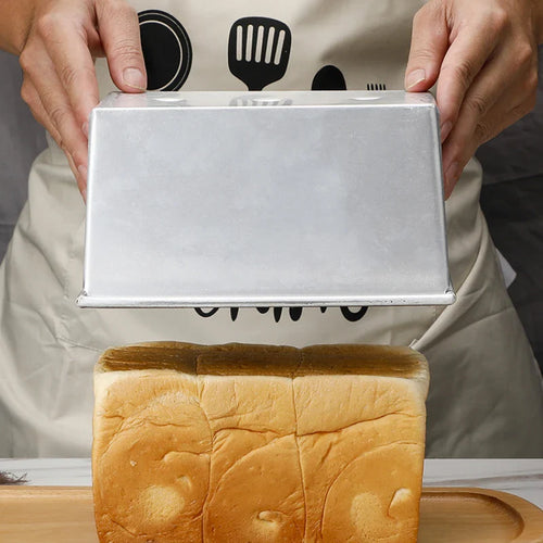 Skanto | Premium Antihaft-Kastenform aus Aluminiumlegierung mit Deckel - Verschiedene Größen (250g/450g/600g/750g/900g/1000g) zum Backen von Brot und Kuchen