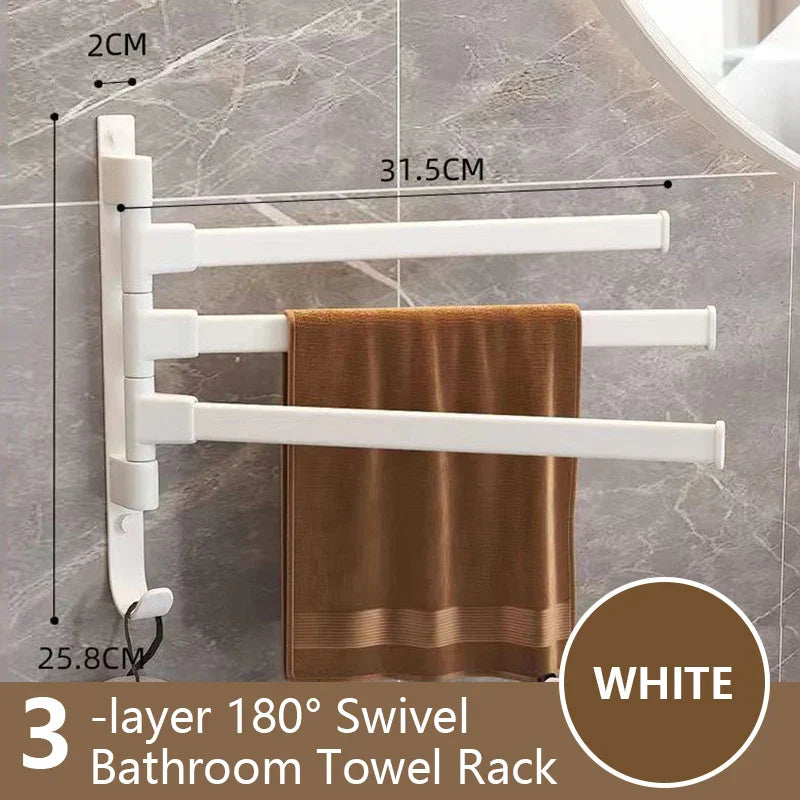 Skanto | Rotbart Handtuchstange Rotbart Handtuchhalter Weltraum Aluminium 1/2/3/4/5-Stangen Handtuchhalter Küchenregal Küchen-Hängeregal Wandmontage