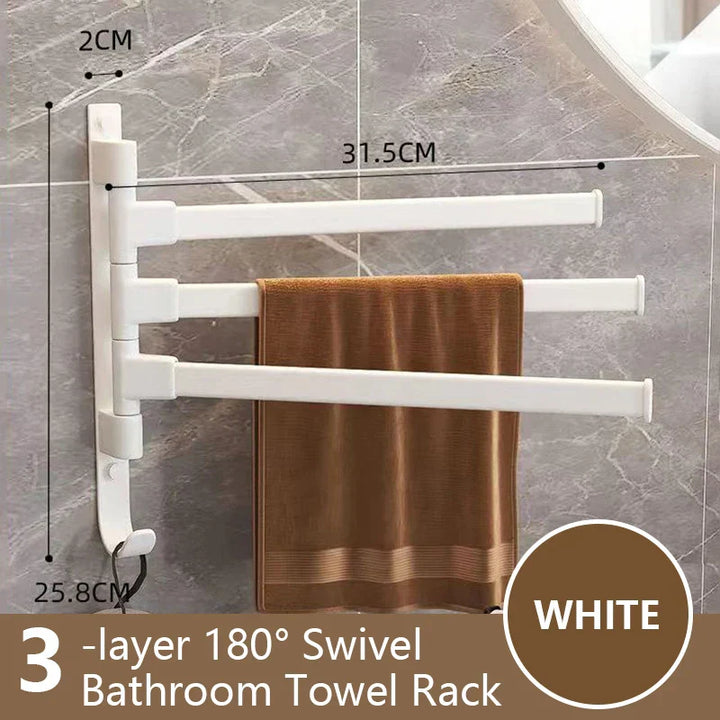 Skanto | Rotbart Handtuchstange Rotbart Handtuchhalter Weltraum Aluminium 1/2/3/4/5-Stangen Handtuchhalter Küchenregal Küchen-Hängeregal Wandmontage