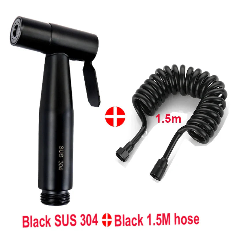 Skanto | Hand-Bidet-Sprühset aus 304 Edelstahl – selbstreinigender Duschkopf für Toiletten-Bidet-Armatur – Hygienische Sprühpistole