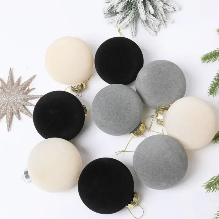 Samt-Weihnachtskugel-Set – Dekorative Kugeln für Baum & Feiertagsdekoration, Eleganter festlicher Akzent 16 Stk. 6cm (2.3 inch)
