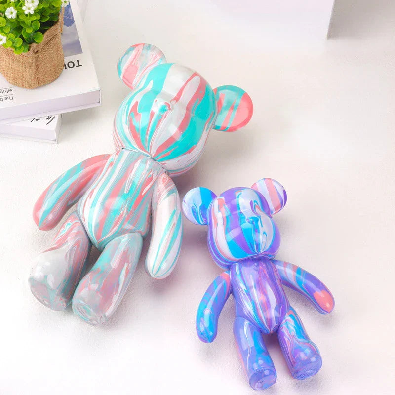 Skanto | Graffiti Malt Fluide Voldsom Bear White Body Ornaments DIY Handmade Personalized Model Home Desktop Decoration Accessories Neu
